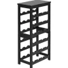 VEVOR 24 Bottle Detachable Wine Rack, 6-Tier Wine Bottle Holder, Freestanding Floor Display Wine Storage Shelves with Table Top, For Kitchen,Cellar,Bar,Dining Room,Living Room, Black