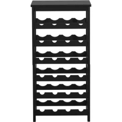 VEVOR 24 Bottle Detachable Wine Rack, 6-Tier Wine Bottle Holder, Freestanding Floor Display Wine Storage Shelves with Table Top, For Kitchen,Cellar,Bar,Dining Room,Living Room, Black