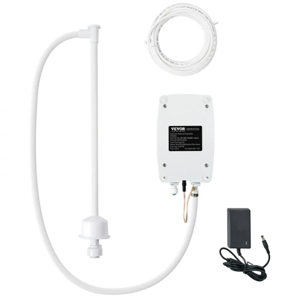 VEVOR Bottled Water Dispenser Pump System, 5 Gallon Dispensing System, Automatic Electric Water Dispenser, Single Inlet Water Jug Pump, Compatible Use with Coffee/Tea Machine, Refrigerator, Ice Maker