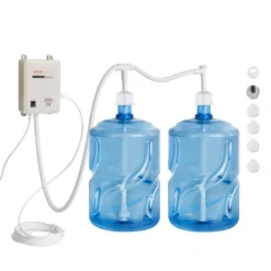VEVOR Bottled Water Dispenser Pump System, 2x5 Gallon Dispensing System, Automatic Electric Water Dispenser, Double-Pipe Water Jug Pump, Compatible Use with Coffee/Tea Machine, Refrigerator, Ice Maker