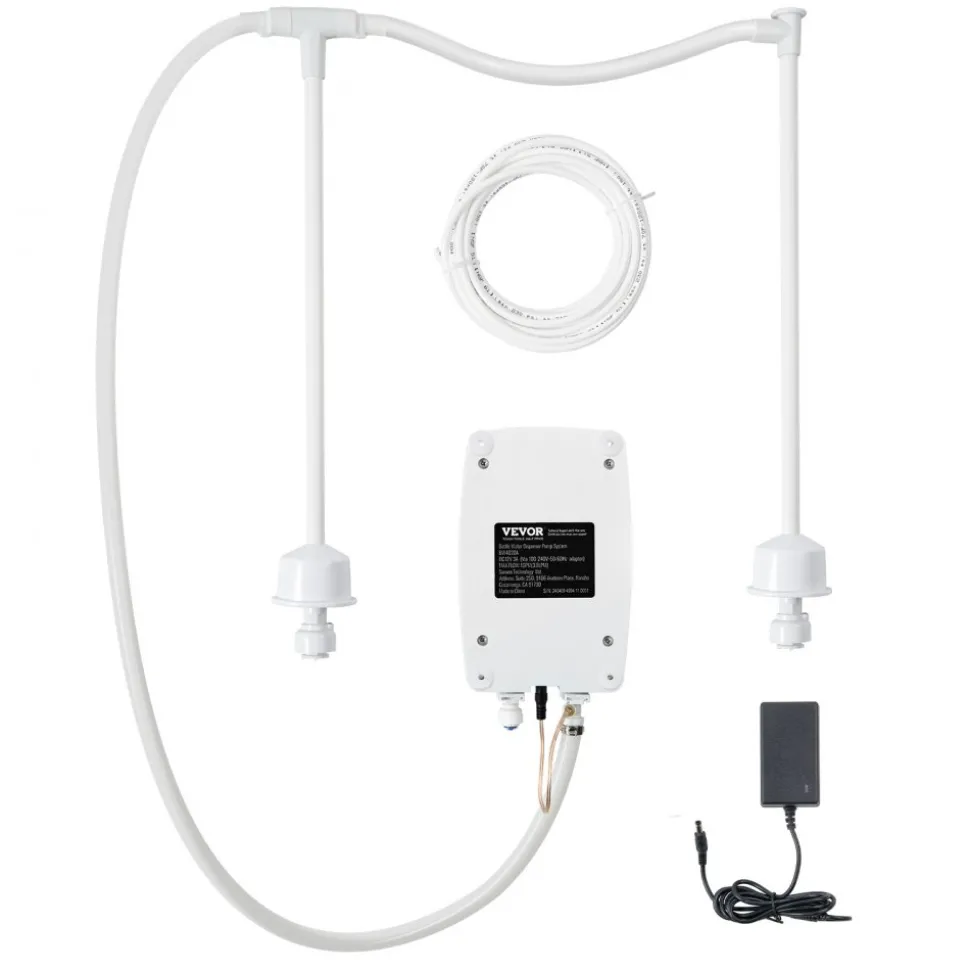 VEVOR Bottled Water Dispenser Pump System, 2x5 Gallon Dispensing System, Automatic Electric Water Dispenser, Double-Pipe Water Jug Pump, Compatible Use with Coffee/Tea Machine, Refrigerator, Ice Maker