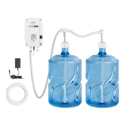 VEVOR Bottled Water Dispenser Pump System, 2x5 Gallon Dispensing System, Automatic Electric Water Dispenser, Double-Pipe Water Jug Pump, Compatible Use with Coffee/Tea Machine, Refrigerator, Ice Maker
