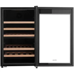 VEVOR 52 Bottle Wine Fridge, Freestanding Wine Cooler Refrigerator, Dual Zone Cooler, 41℉ to 65℉ Adjustable Temp Mini Cellar, Glass Door, For Home Office Bar, Red White Champagne or Sparkling Wines