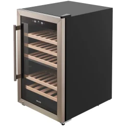 VEVOR 52 Bottle Wine Fridge, Freestanding Wine Cooler Refrigerator, Dual Zone Cooler, 41℉ to 65℉ Adjustable Temp Mini Cellar, Glass Door, For Home Office Bar, Red White Champagne or Sparkling Wines