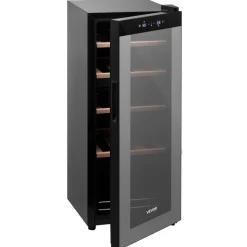VEVOR 20 Bottle Wine Fridge, Freestanding Wine Cooler Refrigerator, Dual Zone Cooler, 41℉ to 65℉ Adjustable Temp Mini Cellar, Glass Door, For Home Office Bar, Red White Champagne or Sparkling Wines