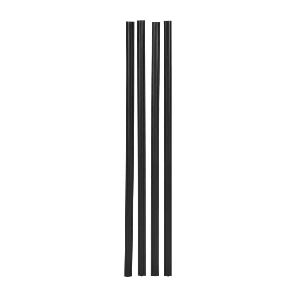 VEVOR Bottom Locking Privacy Slats, Double-Wall Vertical Bottom-Locking Slats with Wings for Chain-Link Fence, High-Density HDPE Chain Link Slats Ideally Fit 6' High Fence for Garden and Farm(Black)