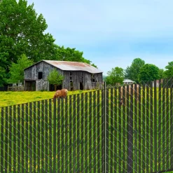 VEVOR Bottom Locking Privacy Slats, Double-Wall Vertical Bottom-Locking Slats for Chain-Link Fence, High-Density HDPE Chain Link Slats Ideally Fit 6' High Fence for Garden, Farm, Sports Field(Black)