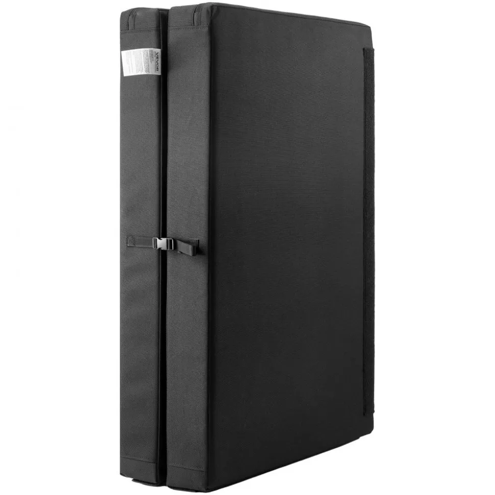 VEVOR Bouldering Crash Pad, Bi-Fold Rock Climbing Crash Pad with Adjustable Backpack Straps and Handle, Foldable Lightweight for Indoor Bouldering & Outdoor Climbing, Folded Size 35.6" x 24" x 8.3"