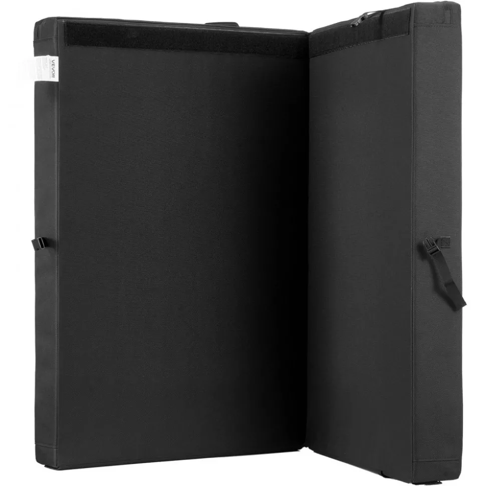 VEVOR Bouldering Crash Pad, Bi-Fold Rock Climbing Crash Pad with Adjustable Backpack Straps and Handle, Foldable Lightweight for Indoor Bouldering & Outdoor Climbing, Folded Size 35.6" x 24" x 8.3"
