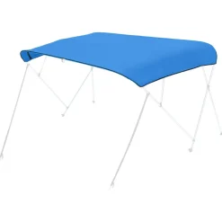 VEVOR 4 Bow Bimini Top Replacement Cover, 8 ft Long, Durable 600D Marine Grade Waterproof Sun Shade Boat Canopy with Storage Boot, Easy Install Zipper Sleeve Awning, 96