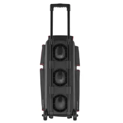 VEVOR Bowling Ball Bag, 3 Ball Double Roller Bowling Bag with Wheels, Featuring a Separate Compartment for Shoes (Up To US Size 16) & Oversized Accessory Pocket, Retractable Handle Extends to 41.34 in