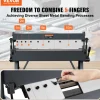 VEVOR Box and Pan Brake, 24-Inch, 0-130 Degrees Sheet Metal Bending Brake, Portable Metal Bender with 20 Gauge Low Carbon Steel 14 Gauge Aluminum Capacity, 5 Adjustable Fingers for Metal Bending
