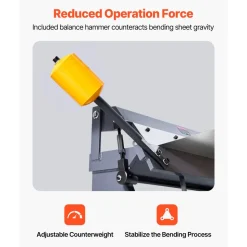 VEVOR Box and Pan Brake, 24 in Sheet Metal Bending Brake,16-Gauge Mild Steel Capacity, 0-135 Degree Adjustable, Metal Bender Machine with 5 Fingers, Heavy-Duty Aluminum Folder for Precise Bending