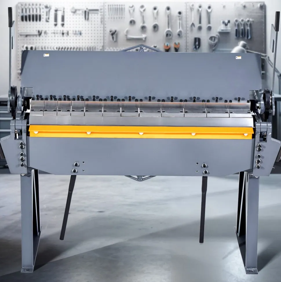 VEVOR Box and Pan Brake, 48 in Sheet Metal Bending Brake, 12-Gauge Mild Steel Capacity, 0-135 Degree Adjustable, Metal Bender Machine with 8 Fingers, Heavy-Duty Aluminum Folder for Precise Bending