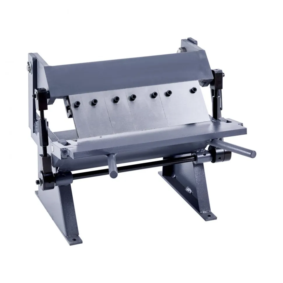 VEVOR Box and Pan Brake, 12 in Sheet Metal Bending Brake, 20-Gauge Mild Steel Capacity, 0-135 Degree Adjustable, Metal Bender Machine with 5 Fingers, Heavy-Duty Aluminum Folder for Precise Bending