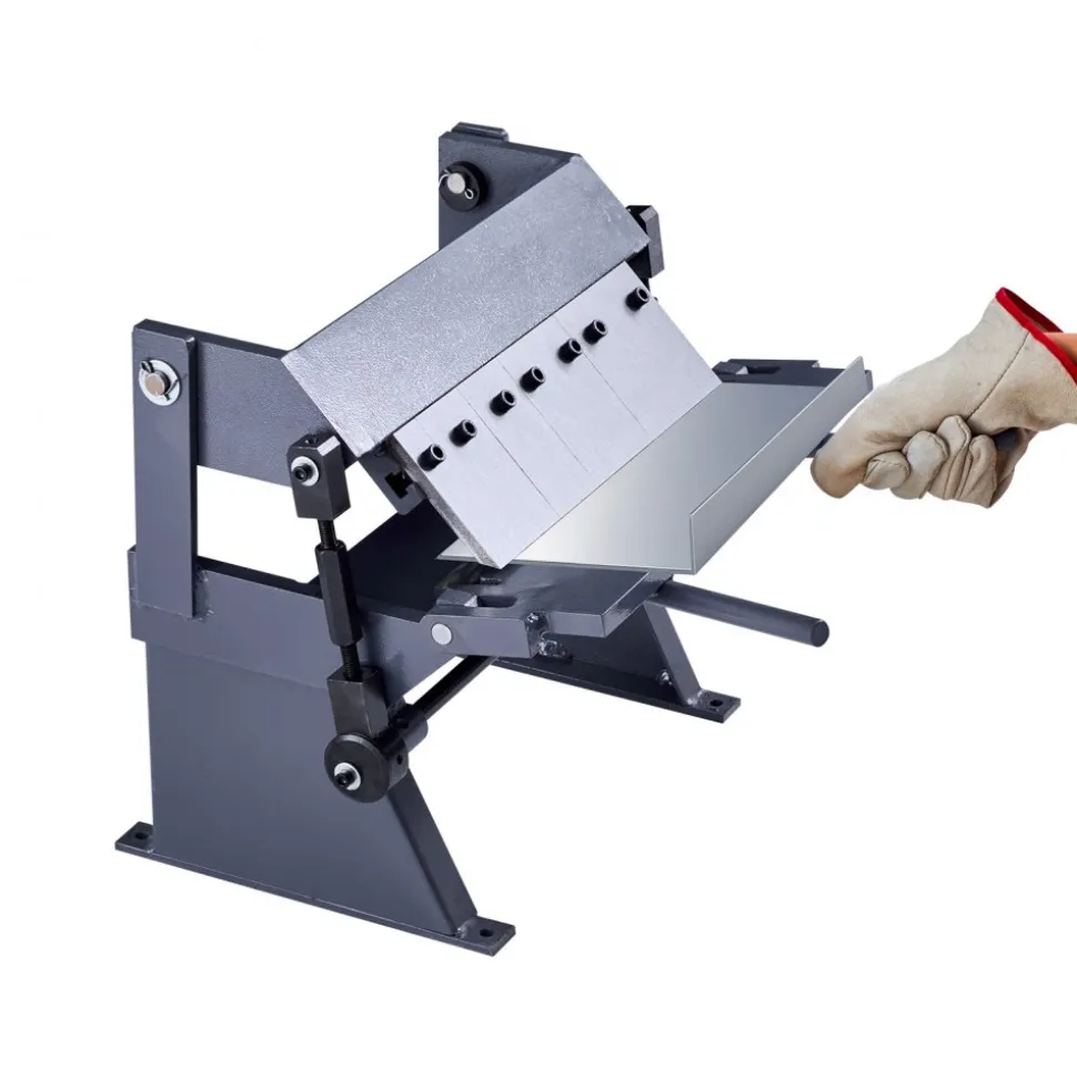 VEVOR Box and Pan Brake, 12 in Sheet Metal Bending Brake, 20-Gauge Mild Steel Capacity, 0-135 Degree Adjustable, Metal Bender Machine with 5 Fingers, Heavy-Duty Aluminum Folder for Precise Bending