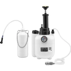 VEVOR Brake Bleeder Kit, 3L Manual Brake Fluid Bleeding Kit with 1L Waste Bottle & 5 Master Cylinder Adapters, One-Person Professional Brake Fluid Pressure Bleeder for Most Vehicles