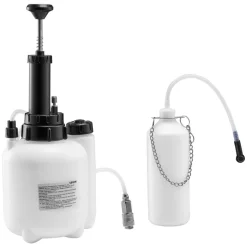 VEVOR Brake Bleeder Kit, 3L Manual Brake Fluid Bleeding Kit with 1L Waste Bottle & 4 Master Cylinder Adapters, One-Person Professional Brake Fluid Pressure Bleeder for Most Vehicles