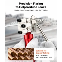 VEVOR Brake Line Flaring Tool Kit, 45° Single & Double Flare Tool for 3/16