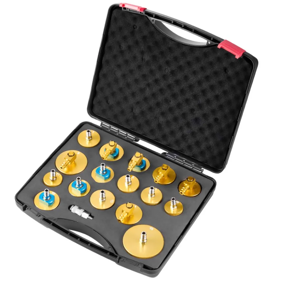 VEVOR Brake Master Bleeder Kit, 17 Pcs, Professional Brake Bleeder Adapter Set with Complete Kit & Handle, Durable Brake Bleeder Adapter for Brake Fluid Filling Fit for Most New & Old Vehicles