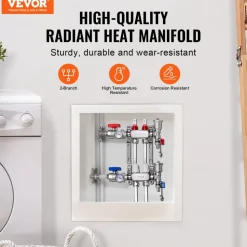 VEVOR 2-Branch Radiant Heat Manifold, 1/2