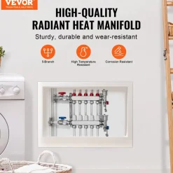 VEVOR 5-Branch Radiant Heat Manifold, 1/2