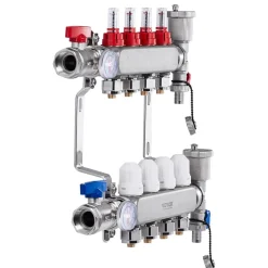 VEVOR 4-Branch Radiant Heat Manifold, 1/2