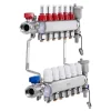 VEVOR 6-Branch Radiant Heat Manifold, 1/2" PEX Tubing Manifold, Stainless Steel PEX Manifold for Hydronic Radiant Floor Heating, Radiant Heat PEX Manifold Kit with 1/2" Adapters Included