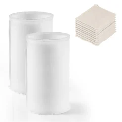VEVOR Brew Bags, 2 PCS Food Grade Nylon Material Grain Bag, 10 PCS Natural Cotton-Linen Hop Bag, Easy to Clean, Reusable & Ultra-Fine Mesh Home Brewing Bags, Only for Our Automatic Beer Brewer