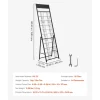 VEVOR Brochure Display Rack, 20 Pockets Magazine Literature Display Stand, Portable Floor Standing Magazine Rack, Metal Newspaper Catalog Holders for Shop, Exhibitions, Office, Trade Show, Black