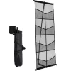 VEVOR Brochure Display Stand, 4-Tier 8 Pockets Mesh Literature Display Holder, Floor Standing Magazine Newspaper Catalog Rack, Lightweight and Portable with Carrying Bag for Shop Exhibitions Office