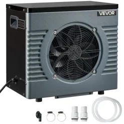 VEVOR 14710 BTU Pool Heat Pump, Electric Pool Heater for Above Ground Up to 3962 Gallons, Max COP 5.13, Heating & Cooling Dual Mode, Low Noise Smart Inverter Compressor, GFCI Protection for Swimming