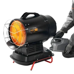 VEVOR 70000 BTU Radiant Kerosene Diesel Heater, Portable Industrial Space Heater with Adjustable Temp & Handle, Ideal for Jobsite/Garage/Warehouse/Workshop Construction Heating,Black