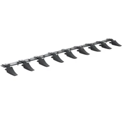 VEVOR Bucket Tooth Bar, 72'', Heavy Duty Tractor Bucket 9 Teeth Bar for Loader Tractor Skidsteer, 4560 lbs Load-Bearing Capacity Bolt On Design, for Efficient Soil Excavation and Bucket Protection