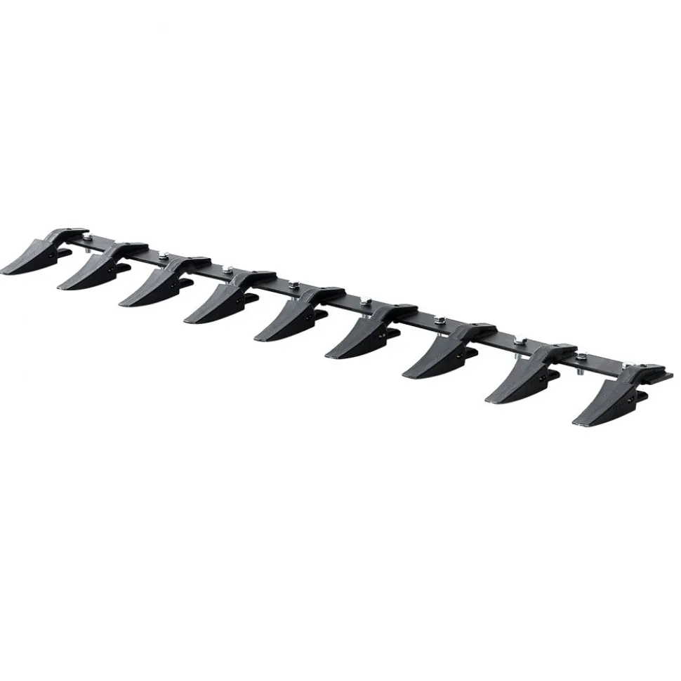 VEVOR Bucket Tooth Bar, 72'', Heavy Duty Tractor Bucket 9 Teeth Bar for Loader Tractor Skidsteer, 4560 lbs Load-Bearing Capacity Bolt On Design, for Efficient Soil Excavation and Bucket Protection