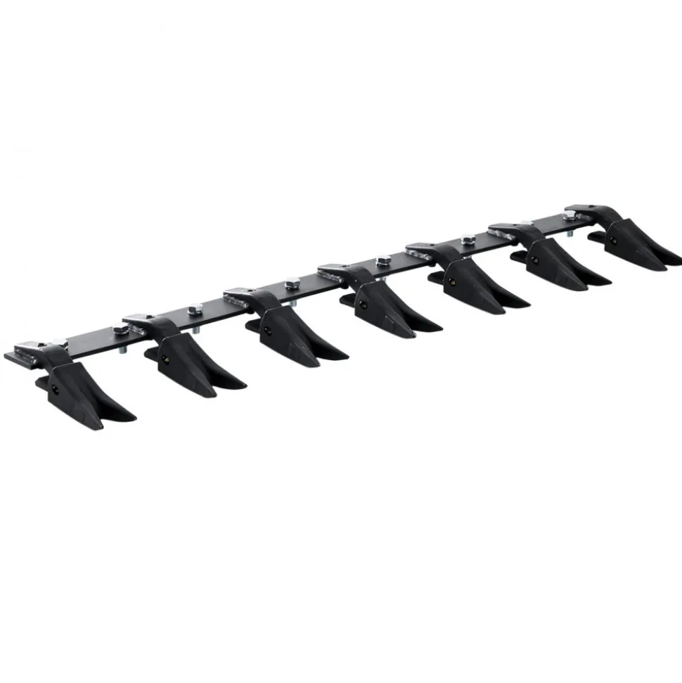 VEVOR Bucket Tooth Bar, 53'', Heavy Duty Tractor Bucket Teeth Bar for Sub-Compact Tractor Loader, 4560 lbs Load-Bearing Capacity, Fits Bucket Cutting Edges Sized 1/2" or Less with No Drilling Required
