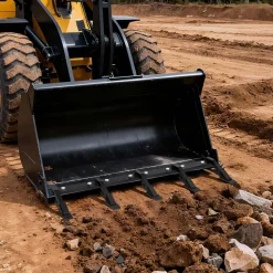 VEVOR Bucket Tooth Bar, 46 in Heavy Duty 5 Teeth Tractor Bucket Bar for Loader Tractor Loader Skidsteer, 4560 lbs Load Capacity, Bolt On Teeth Bars for Buckets Protection Efficient & Soil Excavation