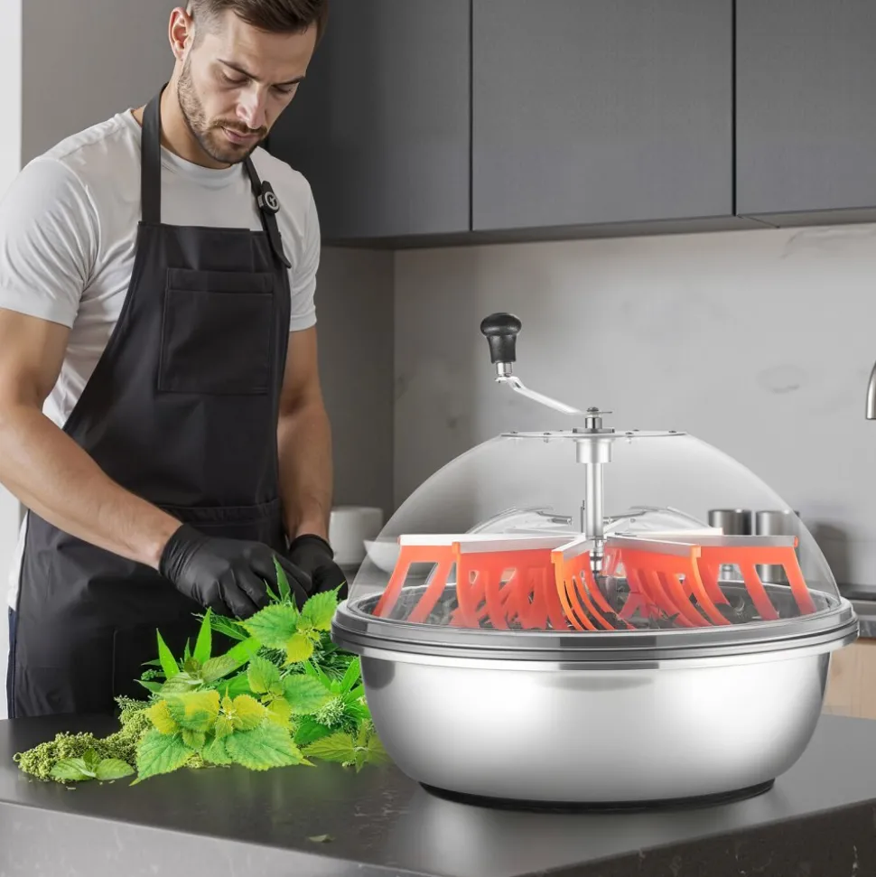 VEVOR Bud Leaf Bowl Trimmer, 24 in Manual Bud Trimmer, with Sharp Stainless Steel Blades, Visual Cutting, Wet & Dry Hydroponic Cutting Machine, Twisted Spin Cut for Plants Leaves Buds Flowers