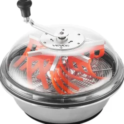 VEVOR Bud Leaf Bowl Trimmer, 16 in Manual Bud Trimmer, with Sharp Stainless Steel Blades, Visual Cutting, Wet & Dry Hydroponic Cutting Machine, Twisted Spin Cut for Plants Leaves Buds Flowers