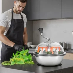 VEVOR Bud Leaf Bowl Trimmer, 13 in Manual Bud Trimmer, with Sharp Stainless Steel Blades, Visual Cutting, Wet & Dry Hydroponic Cutting Machine, Twisted Spin Cut for Plants Leaves Buds Flowers