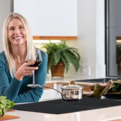 VEVOR Built in Electric Stove Top, 30.3 x 20.5 inch 4 Burners, 240V Glass Radiant Cooktop with Sensor Touch Control, Timer & Child Lock Included, 9 Power Levels for Simmer Steam Slow Cook Fry