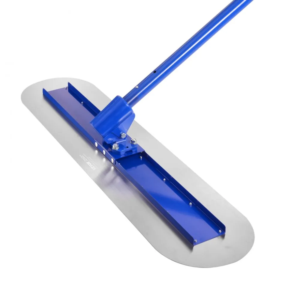 VEVOR Bull Float Magnesium Concrete Float, 47.24 x 11.8 Inch Round End Concrete Float Tool with 4 Aluminum Alloy Replaceable Handles, Cement Finishing Float for Various Industrial Applications