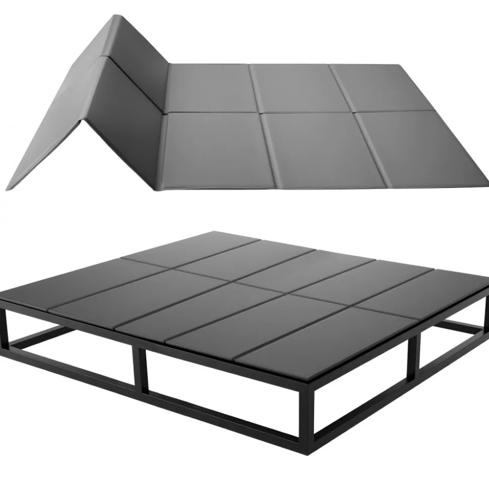VEVOR Bunkie Board, Cal King Size 72.4 x 83.8 in, Foldable Bed Board Under Mattress with Hook-and-Loop Straps, PP Core with 600D Oxford Fabric, Anti-Sag for Metal Frames, Bunk Beds, and Sleeper Sofas