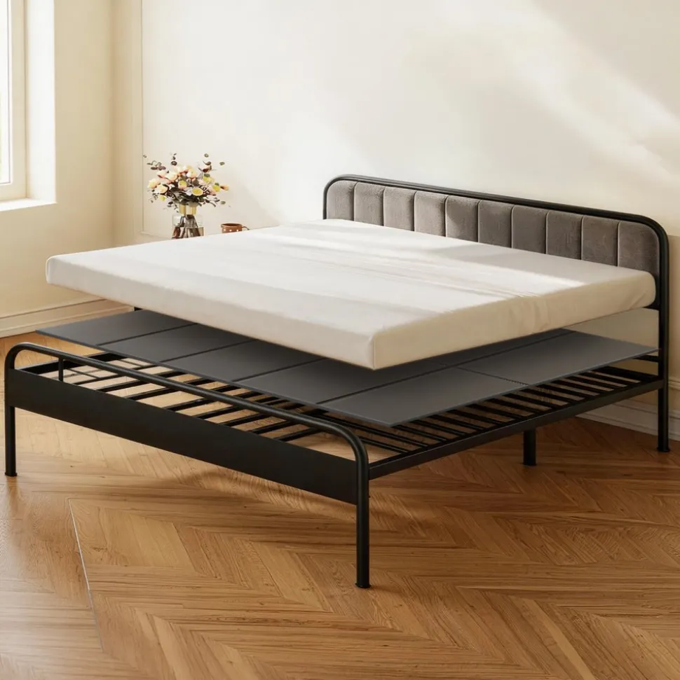 VEVOR Bunkie Board, Cal King Size 72.4 x 83.8 in, Foldable Bed Board Under Mattress with Hook-and-Loop Straps, PP Core with 600D Oxford Fabric, Anti-Sag for Metal Frames, Bunk Beds, and Sleeper Sofas