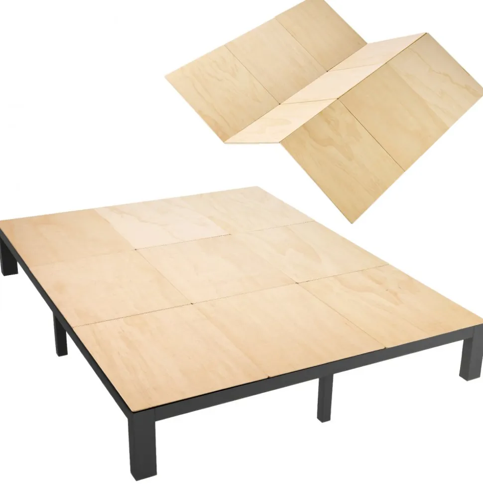VEVOR Bunkie Board, Cal King 69.7 x 81.9 in, Foldable Bed Board Under Mattress with Nylon Webbing, Plywood, Rounded Edges, Anti-Sag Design for Metal Frames, Sleeper Sofas, Platform and Bunk Beds