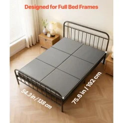 VEVOR Bunkie Board, Full Size 75.6 x 54.3 in, Foldable Bed Board Under Mattress with Hook-and-Loop Straps, PP Core with 600D Oxford Fabric, Anti-Sag for Metal Frames, Bunk Beds, and Sleeper Sofas