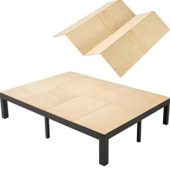 VEVOR Bunkie Board, Queen Size 76.8 x 58.3 in, Foldable Bed Board Under Mattress with Nylon Webbing, Plywood, Rounded Edges, Anti-Sag Design for Metal Frames, Sleeper Sofas, Platform and Bunk Beds
