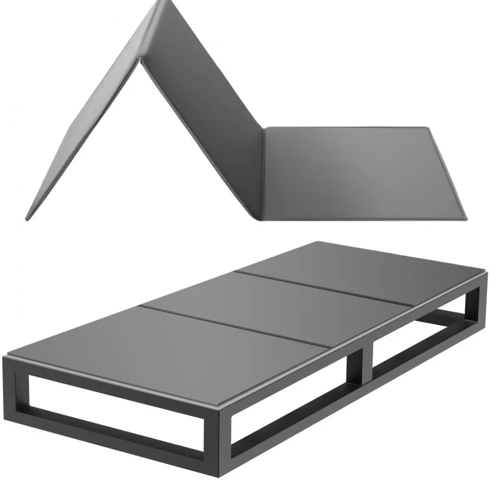 VEVOR Bunkie Board, Twin Size 75 x 37.8 in, Foldable Bed Board Under Mattress with Hook-and-Loop Straps, PP Core with 600D Oxford Fabric, Anti-Sag for Metal Frames, Bunk Beds, and Sleeper Sofas