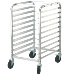 VEVOR Bun Pan Rack, 10-Tier Commercial Bakery Racks with Brake Wheels, Aluminum Racking Trolley Storage for Half & Full Sheet, Speed Rack For Kitchen Home, Bread Baking Equipment, 26