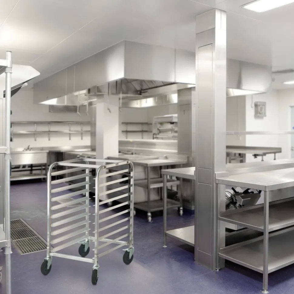 VEVOR Bun Pan Rack, 10-Tier Commercial Bakery Racks with Brake Wheels, Aluminum Racking Trolley Storage for Half & Full Sheet, Speed Rack For Kitchen Home, Bread Baking Equipment, 26"L x 20.3"W x 39"H